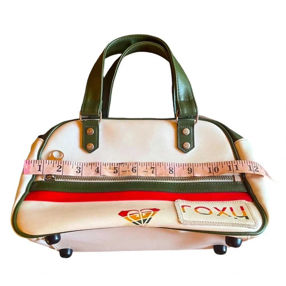 Vintage Roxy Bowler Bag style mini purse in retro stripe - Picture 15 of 15